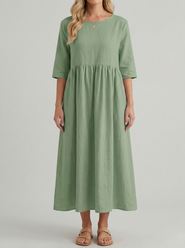 Midi Cotton Dress | Lightweight Elegant Summer Dress 6