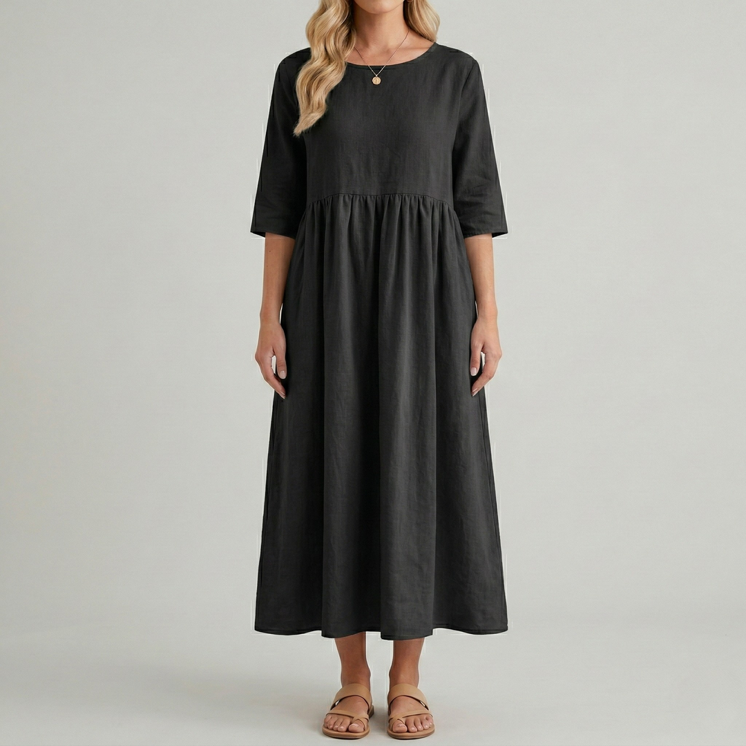 Midi Cotton Dress | Lightweight Elegant Summer Dress 8
