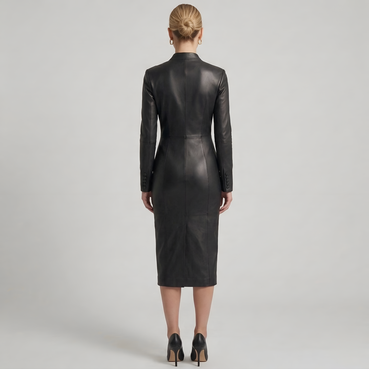 Midi Dress | Elegant Fitted Long Sleeve Wedding Guest Dress 3
