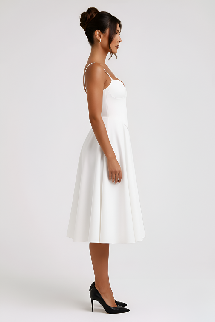 Midi Dress | Elegant Structured Comfortable Women's Dress 2