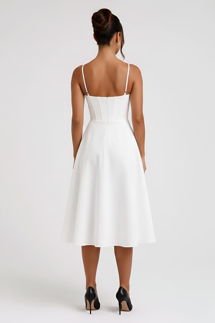 Midi Dress | Elegant Structured Comfortable Women's Dress 3