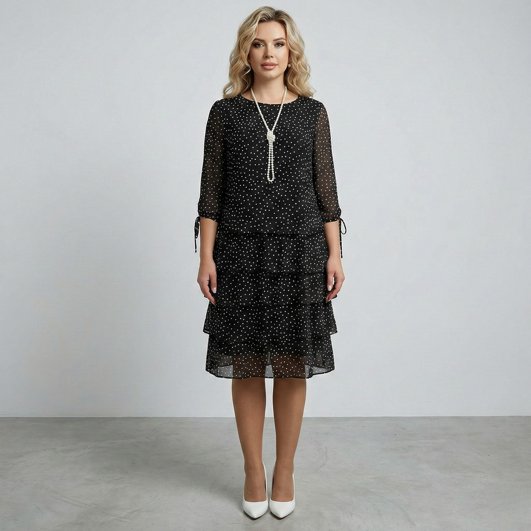Midi Polka Dot Dress | Elegant Versatile Wedding Guest Dress 0