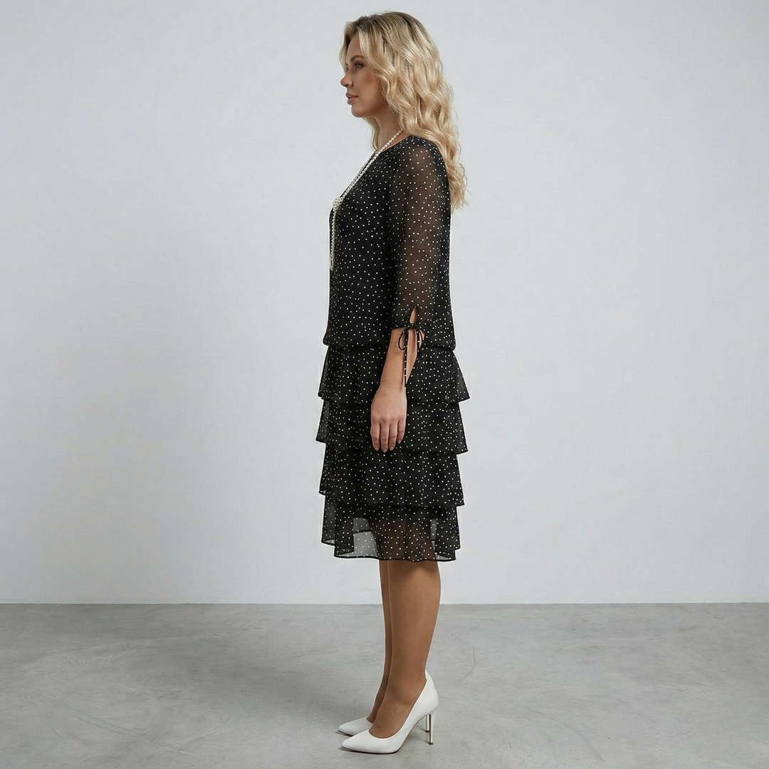 Midi Polka Dot Dress | Elegant Versatile Wedding Guest Dress 1