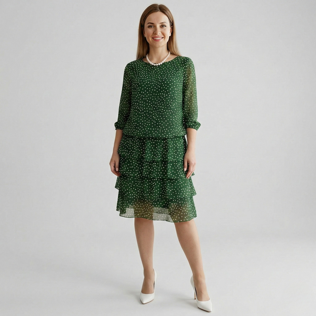 Midi Polka Dot Dress | Elegant Versatile Wedding Guest Dress 3
