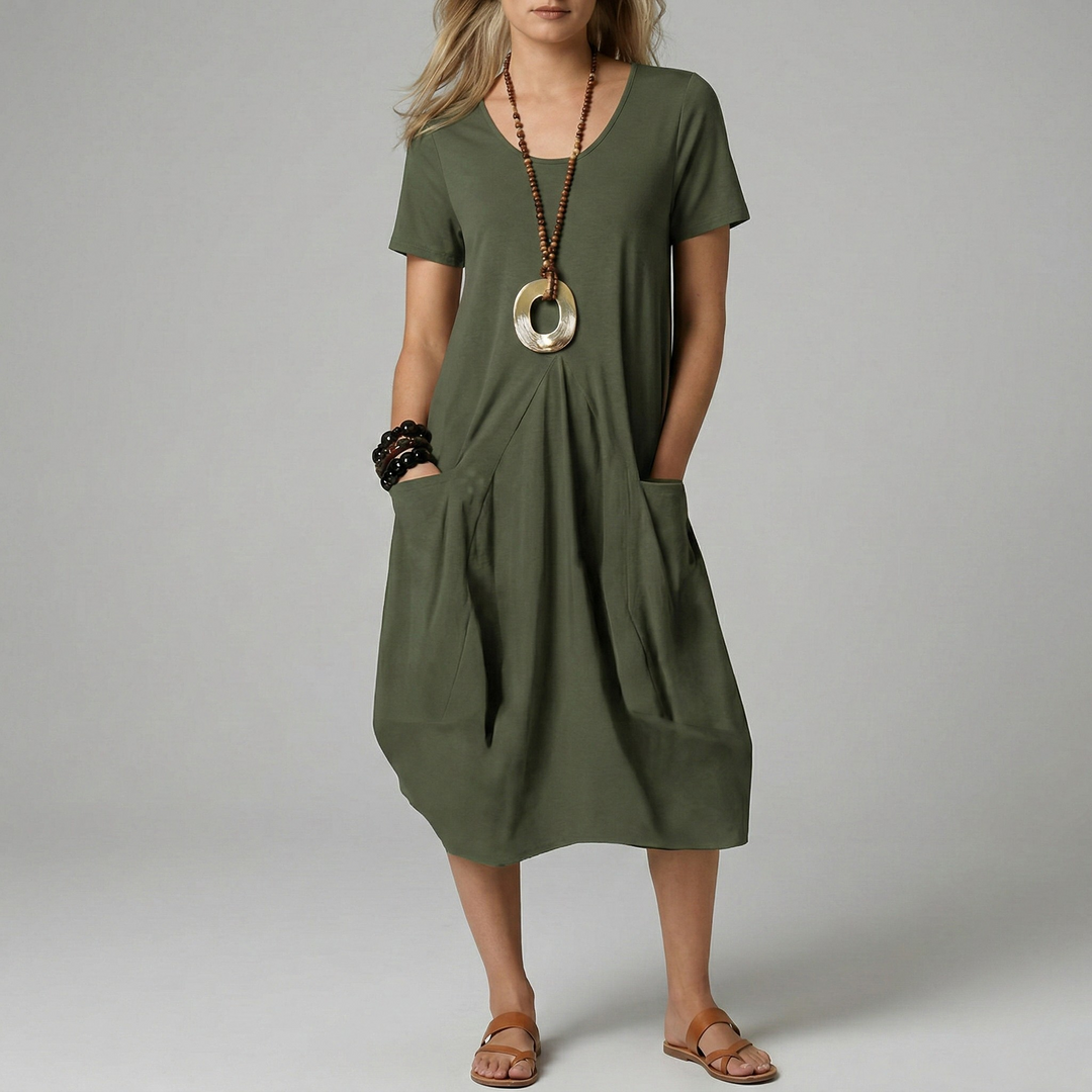 Midi Summer Dress | Casual Comfortable Lightweight Dress 0