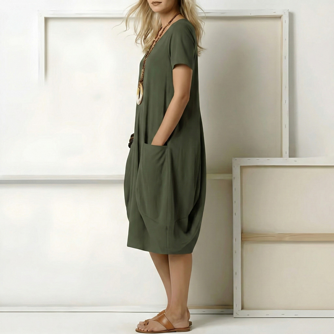 Midi Summer Dress | Casual Comfortable Lightweight Dress 1