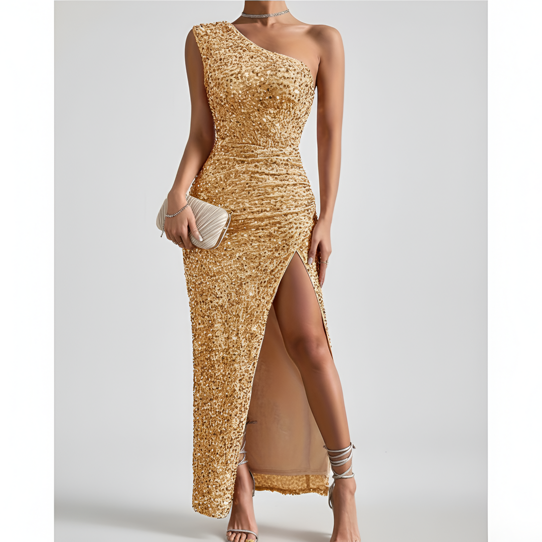 One-Shoulder Evening Gown | Elegant Chic Formal Dress 8