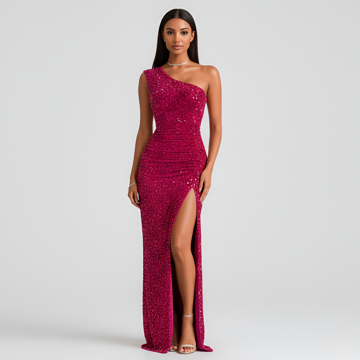 One-Shoulder Evening Gown | Elegant Chic Formal Dress 9