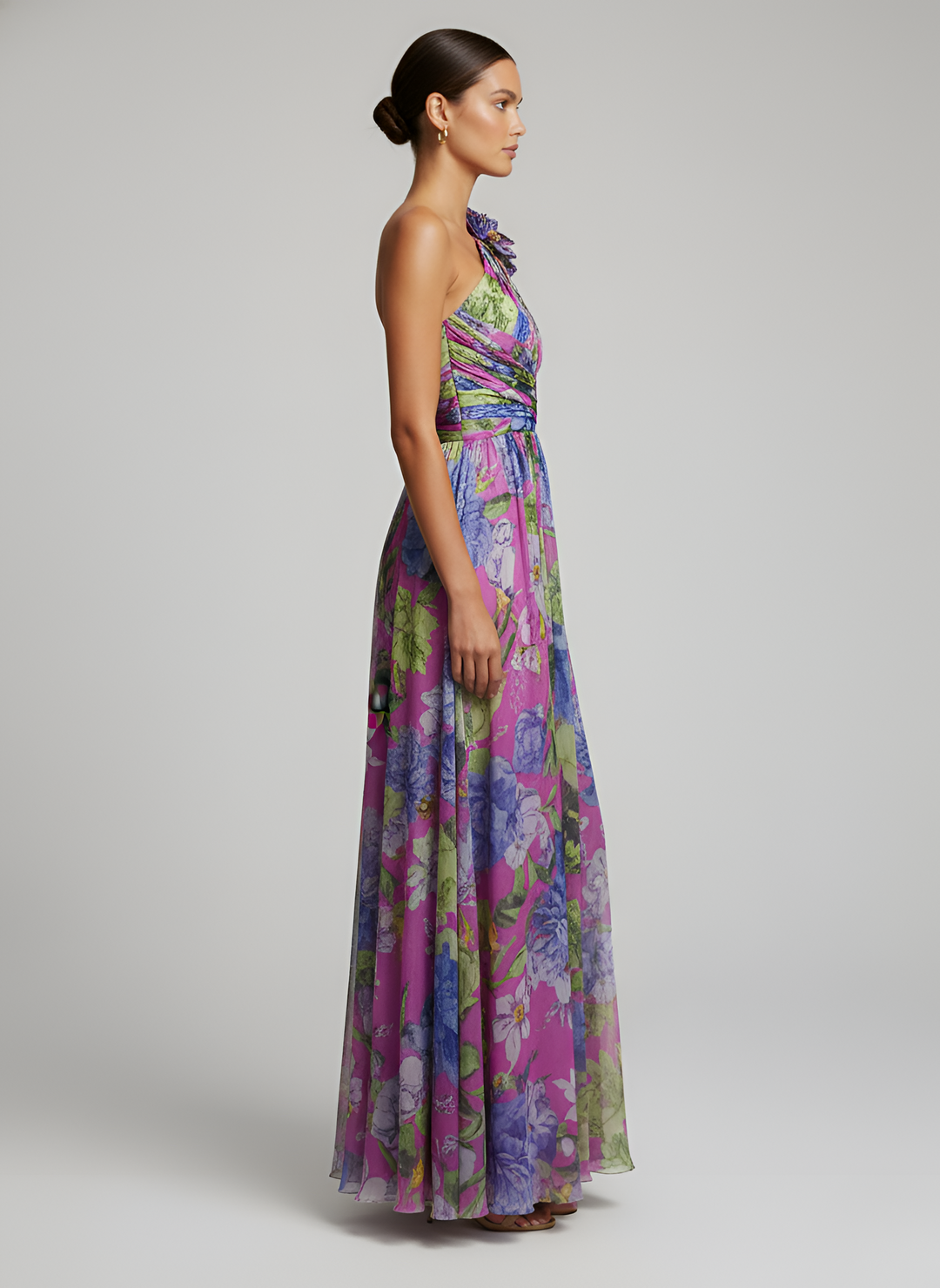One-Shoulder Floral Dress | Elegant Lightweight Long Dress for Women 1