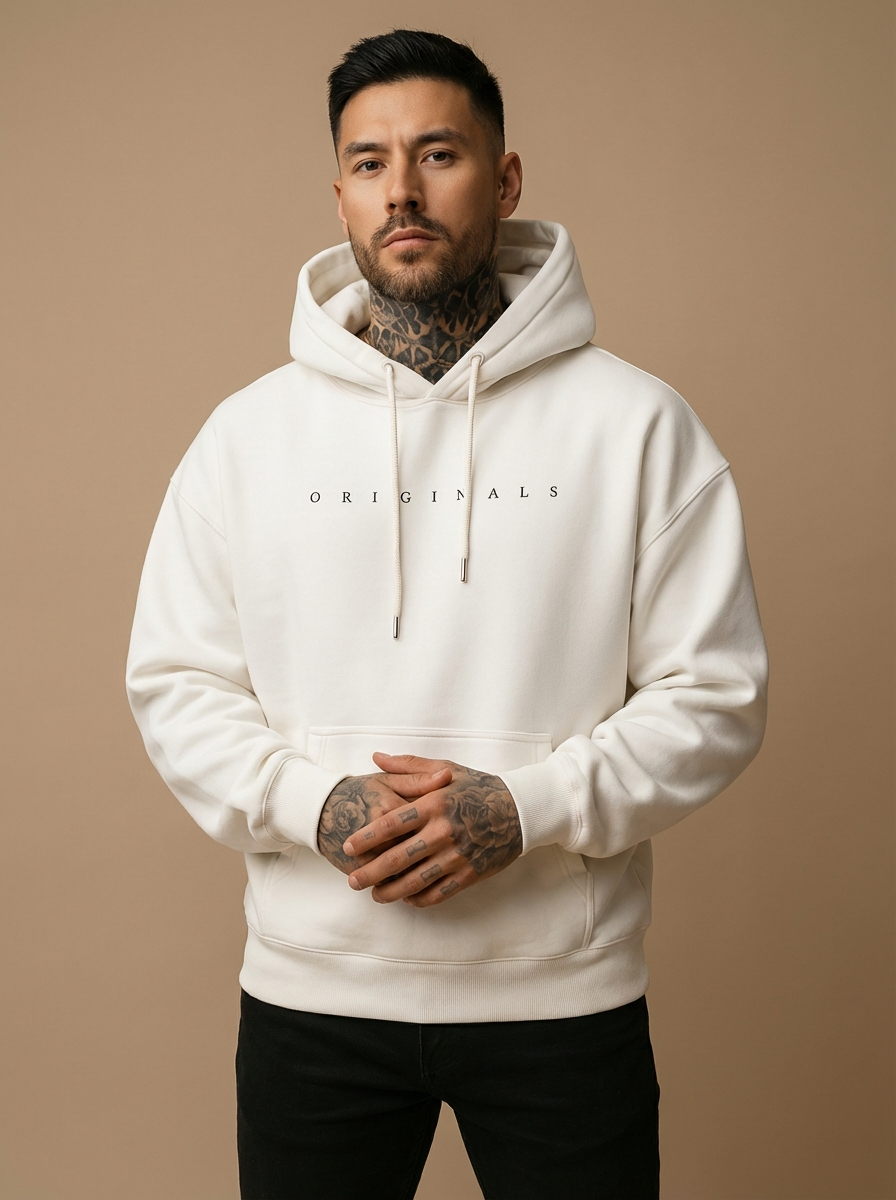 Liam | Cozy Black Hooded Sweatshirt for Men