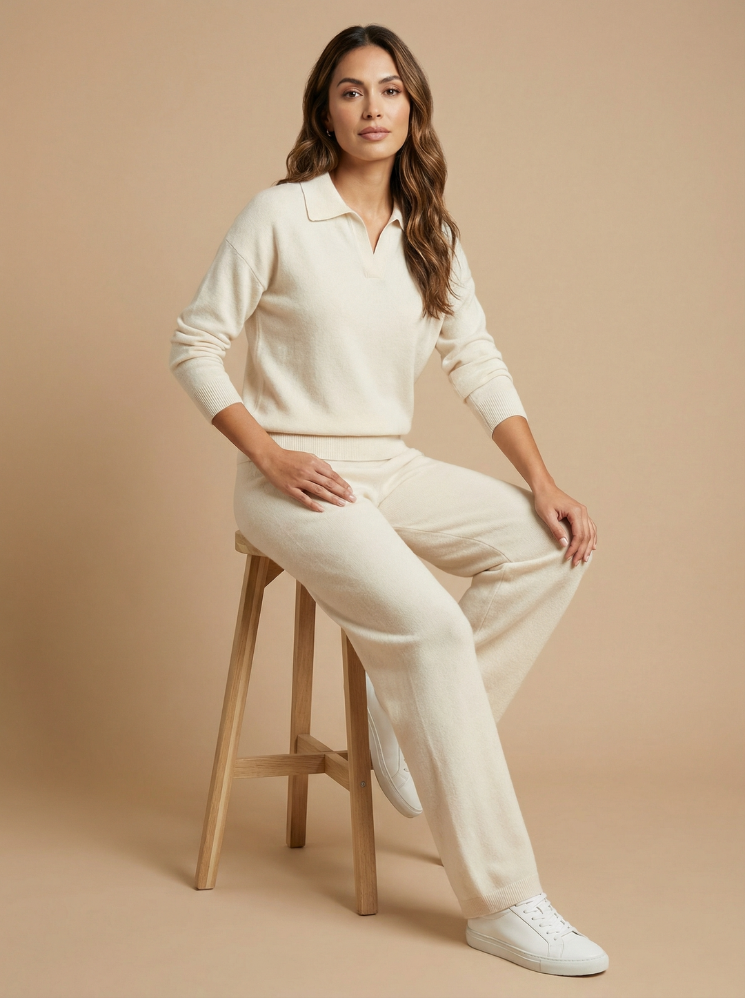 Polo Knit Set | Cozy Elegant Women's Outfit