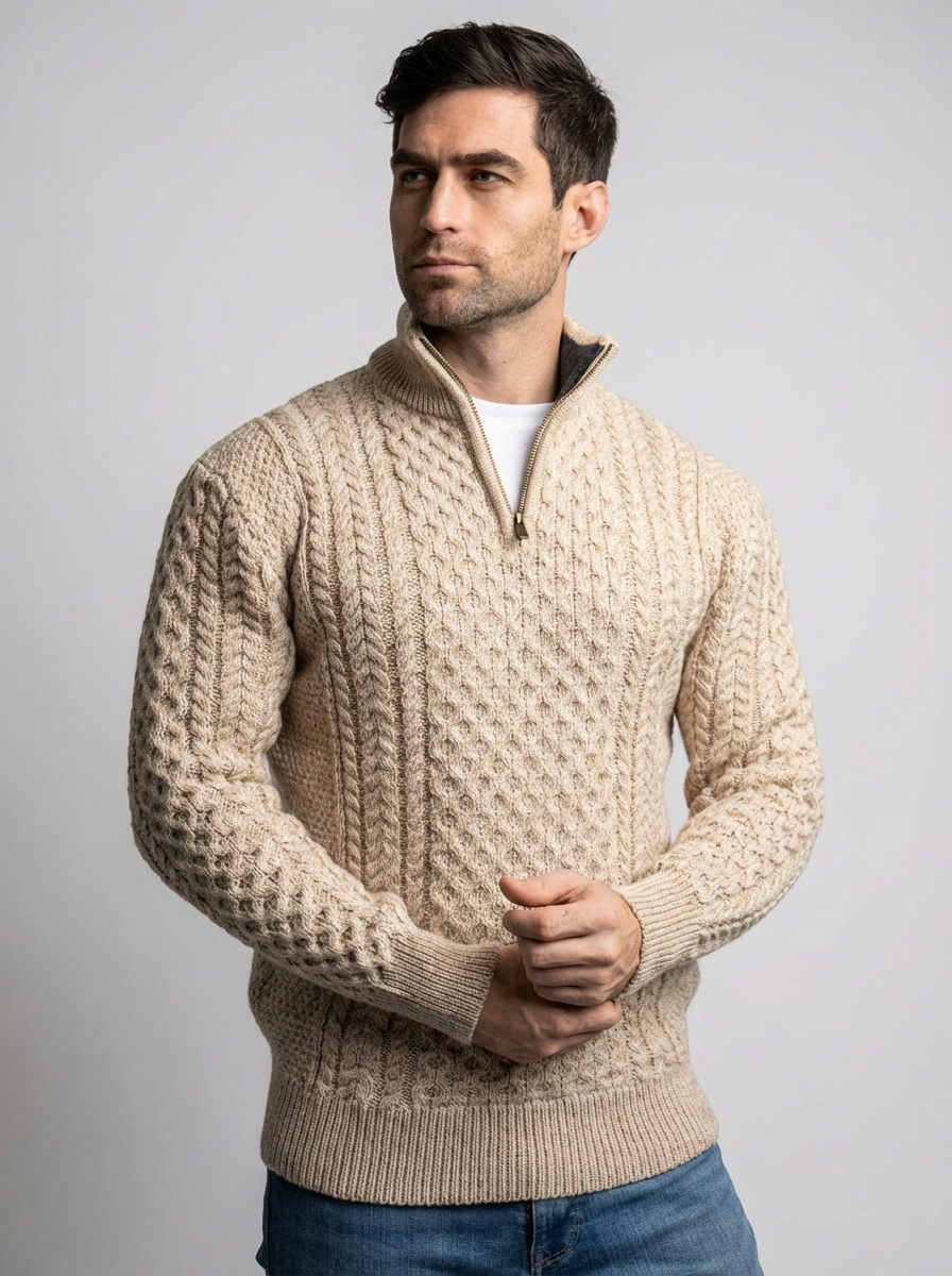 Ethan | Classic Comfortable Men's Half Zip Jumper