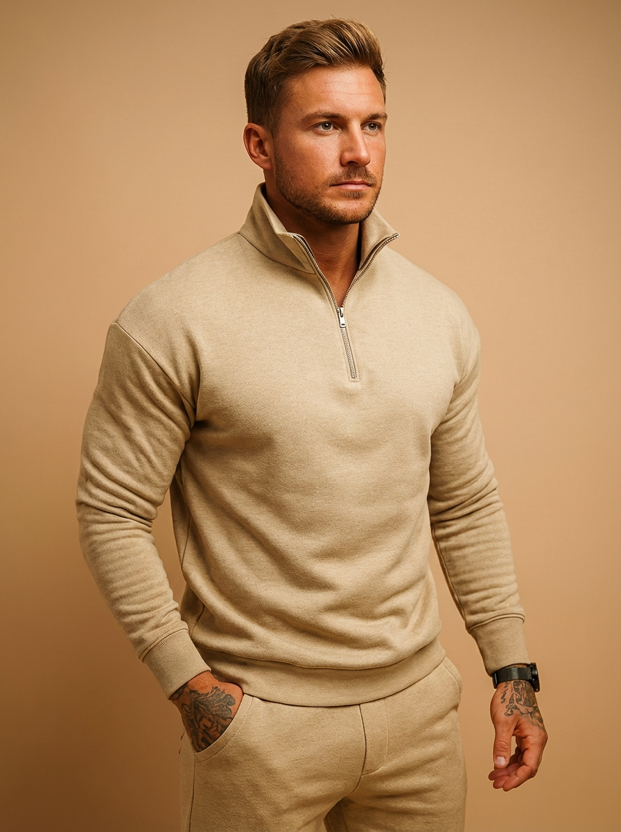 Ethan | Cozy Modern Half Zip Jumper
