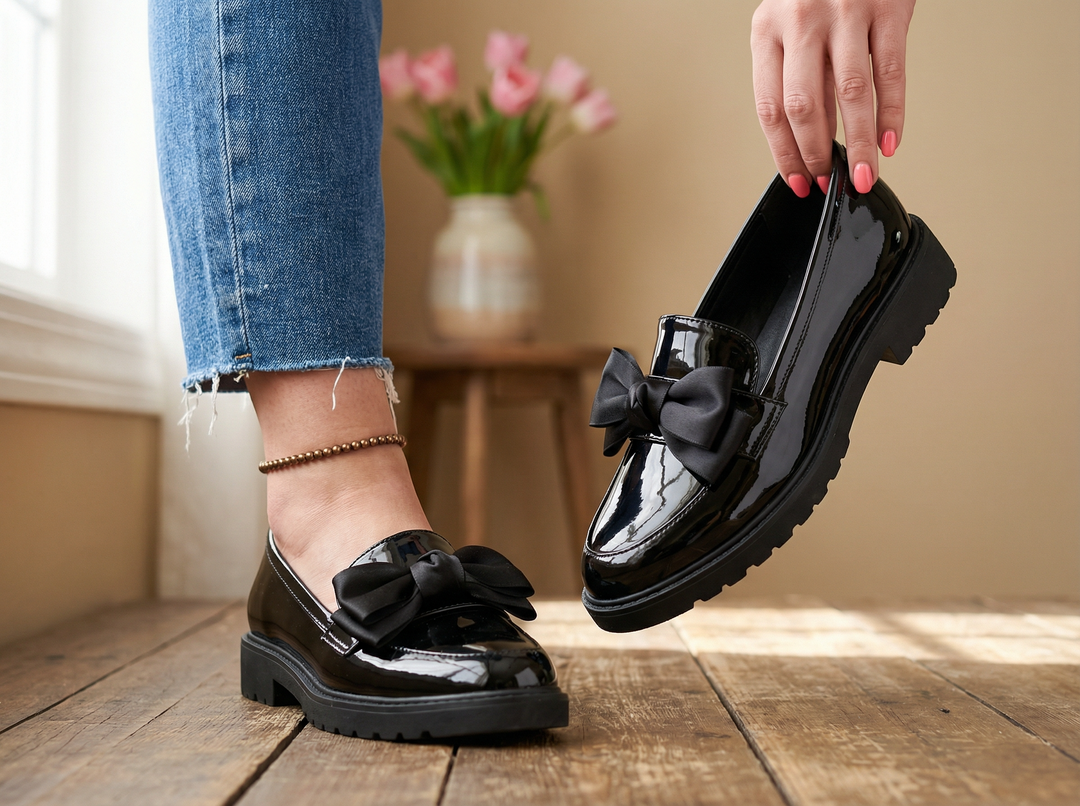 Black Loafers for Women | Elegant Comfortable Slip-On Fashion Footwear