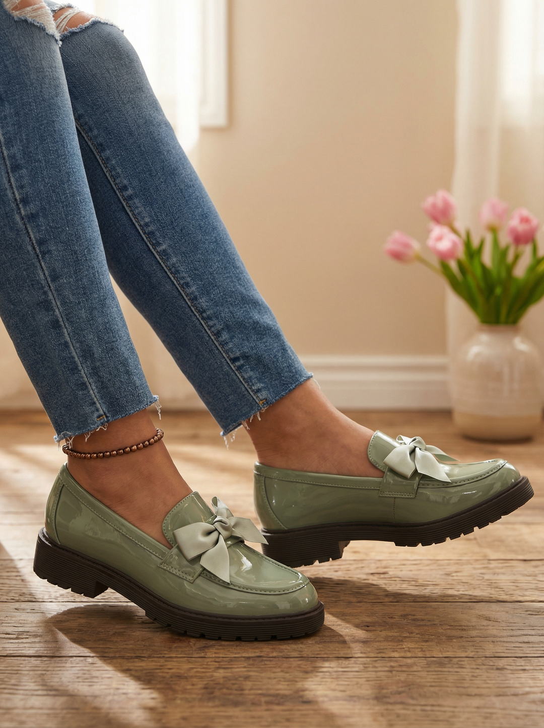 Black Loafers for Women | Elegant Comfortable Slip-On Fashion Footwear
