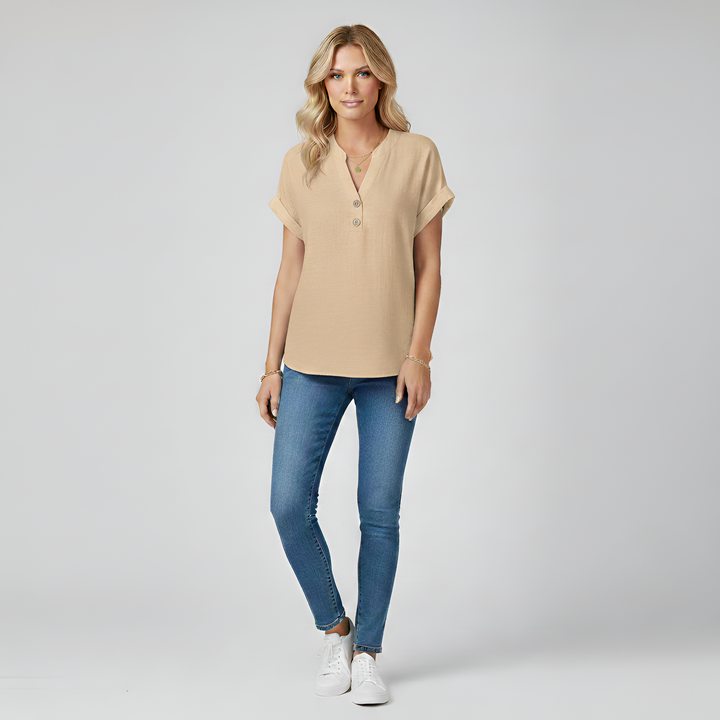 Short Sleeve Blouse | Stylish Lightweight Summer Top for Women
