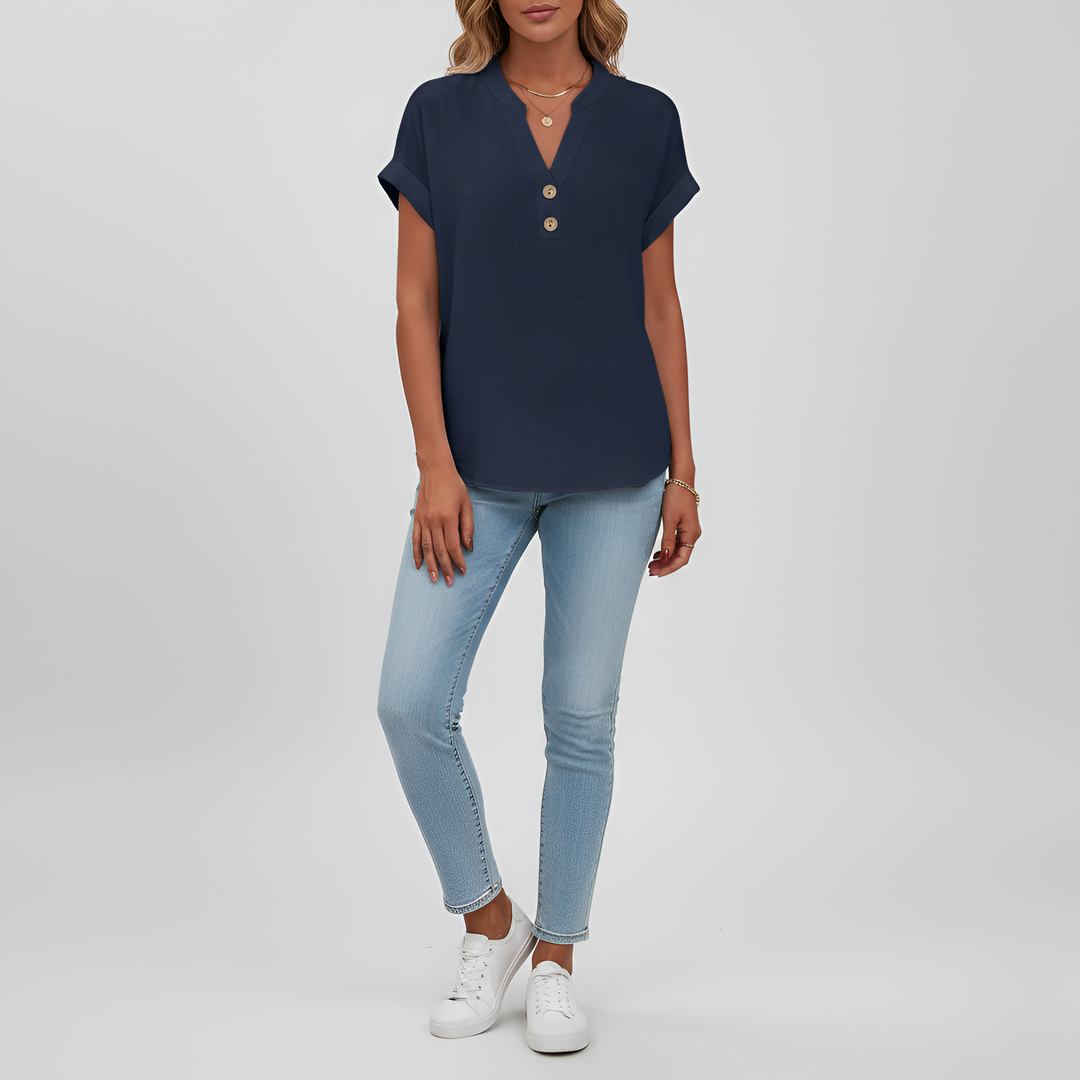 Short Sleeve Blouse | Stylish Lightweight Summer Top for Women