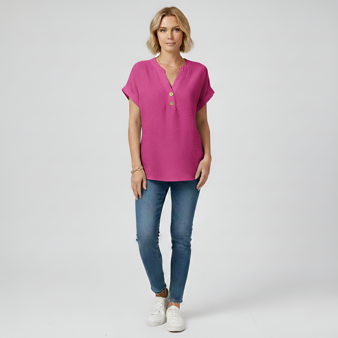 Short Sleeve Blouse | Stylish Lightweight Summer Top for Women