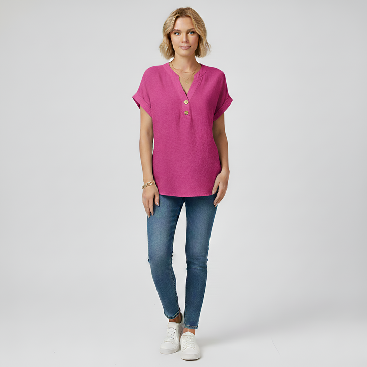 Short Sleeve Blouse | Stylish Lightweight Summer Top for Women