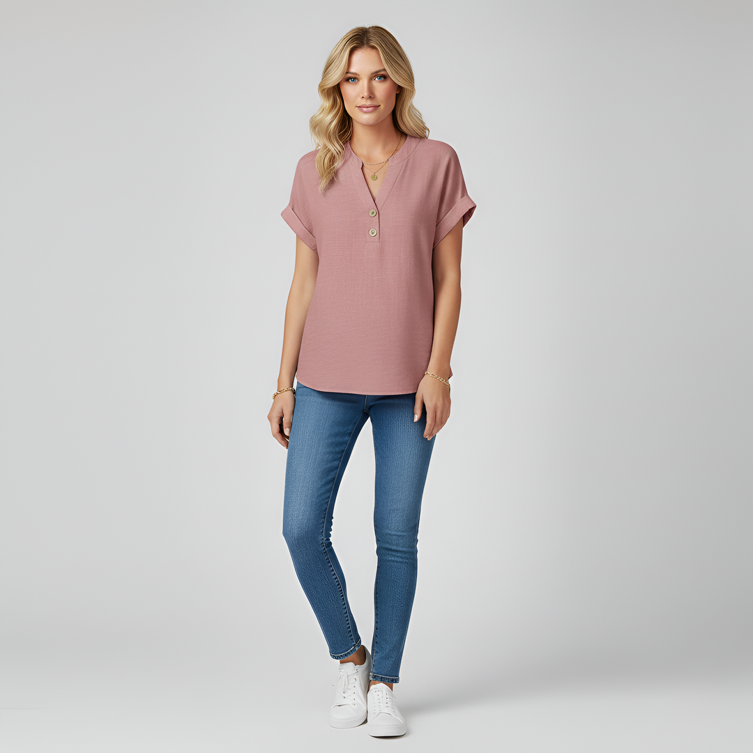 Short Sleeve Blouse | Stylish Lightweight Summer Top for Women