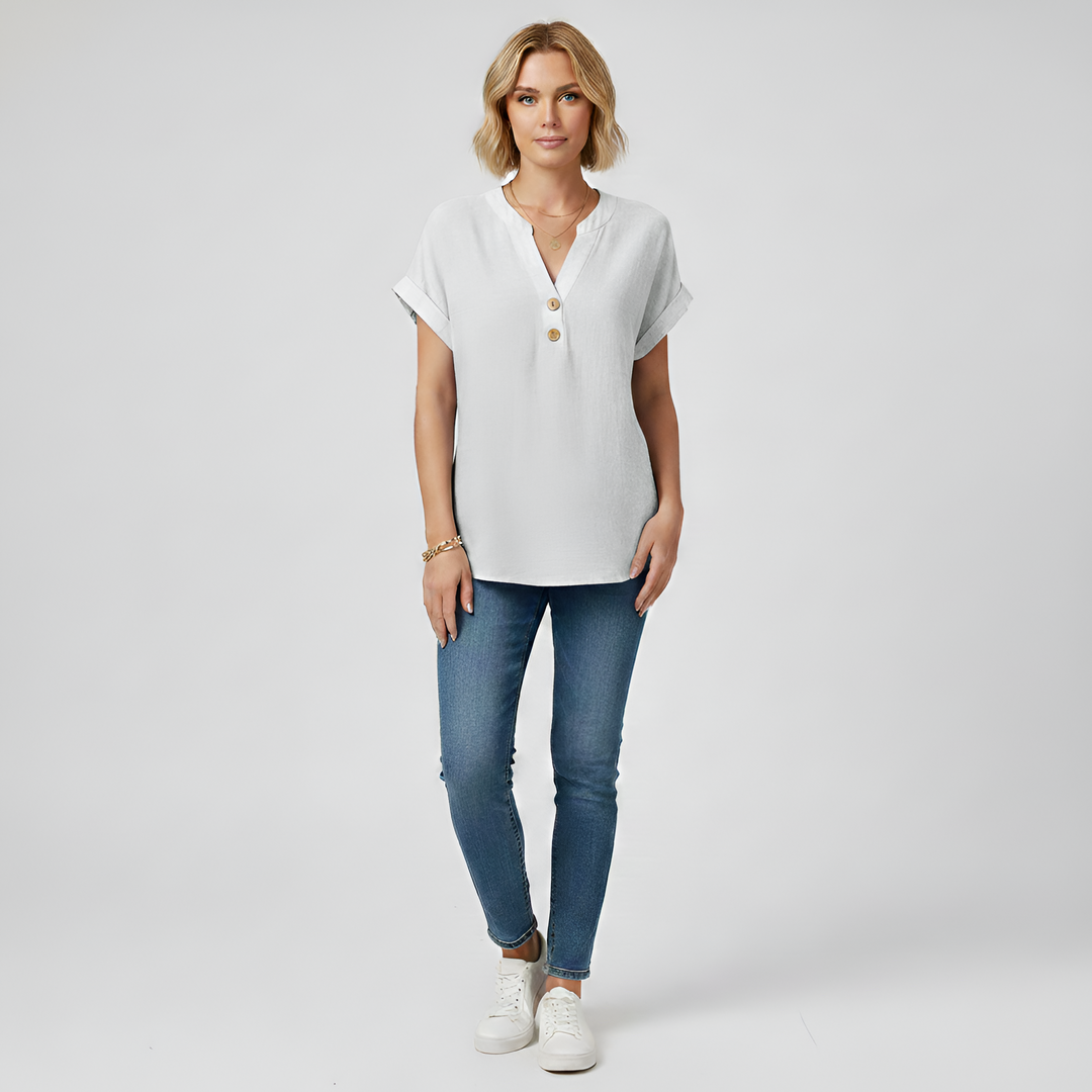 Short Sleeve Blouse | Stylish Lightweight Summer Top for Women