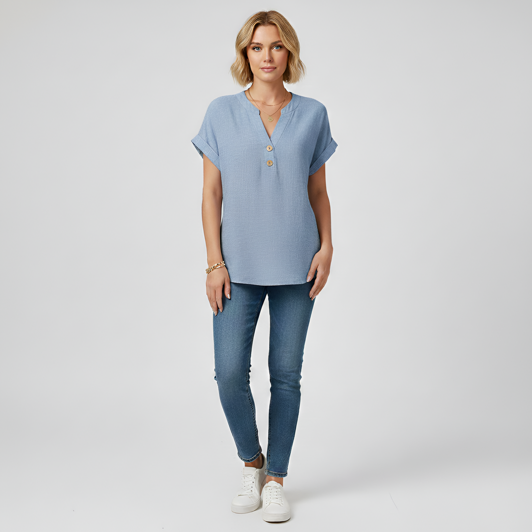Short Sleeve Blouse | Stylish Lightweight Summer Top for Women