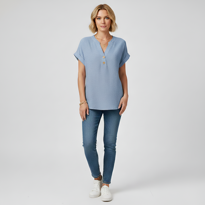 Short Sleeve Blouse | Stylish Lightweight Summer Top for Women