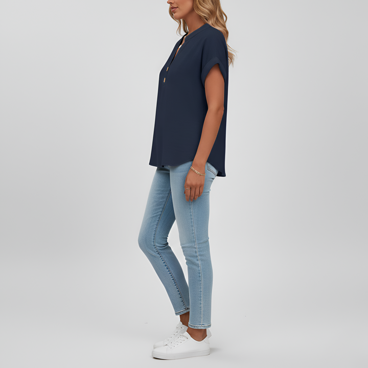 Short Sleeve Blouse | Stylish Lightweight Summer Top for Women