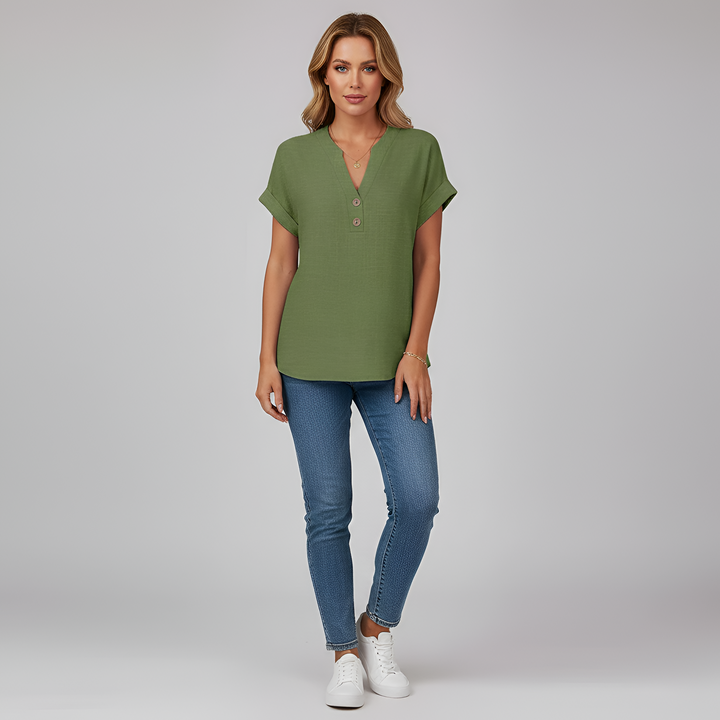 Short Sleeve Blouse | Stylish Lightweight Summer Top for Women