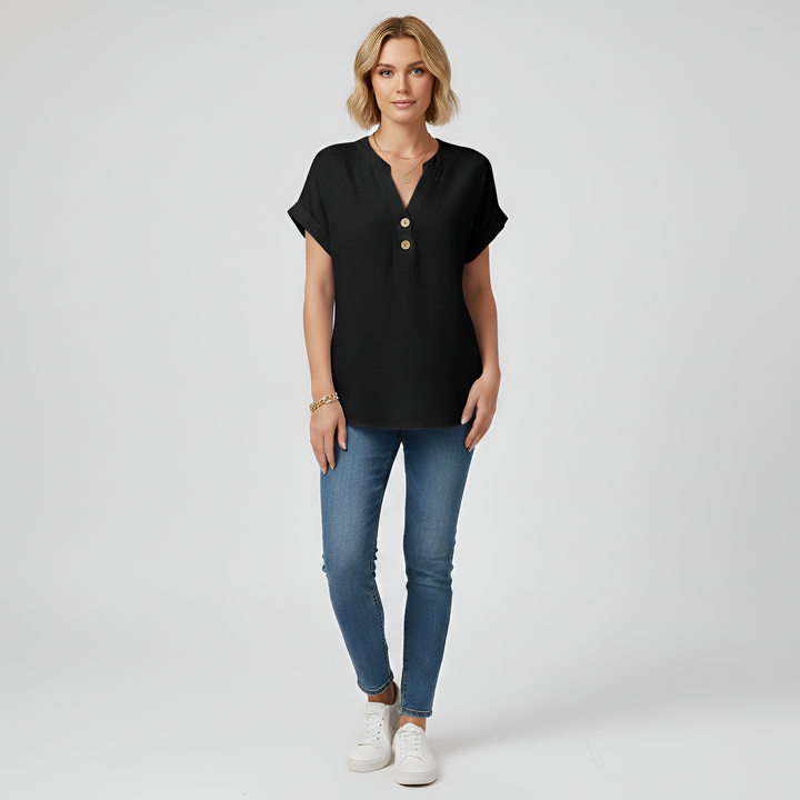 Short Sleeve Blouse | Stylish Lightweight Summer Top for Women