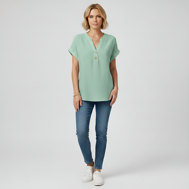 Short Sleeve Blouse | Stylish Lightweight Summer Top for Women