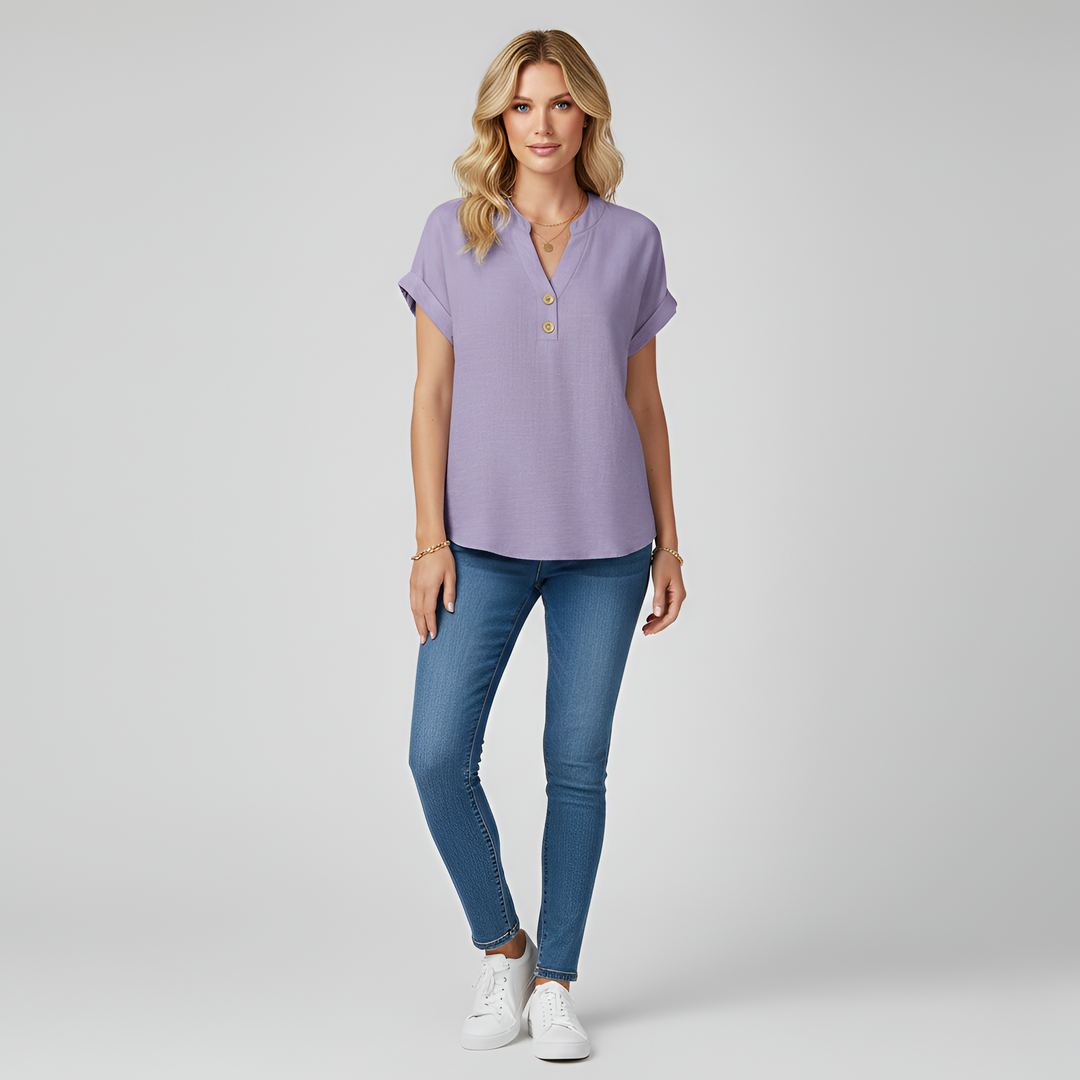 Short Sleeve Blouse | Stylish Lightweight Summer Top for Women