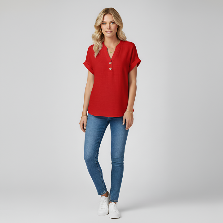 Short Sleeve Blouse | Stylish Lightweight Summer Top for Women
