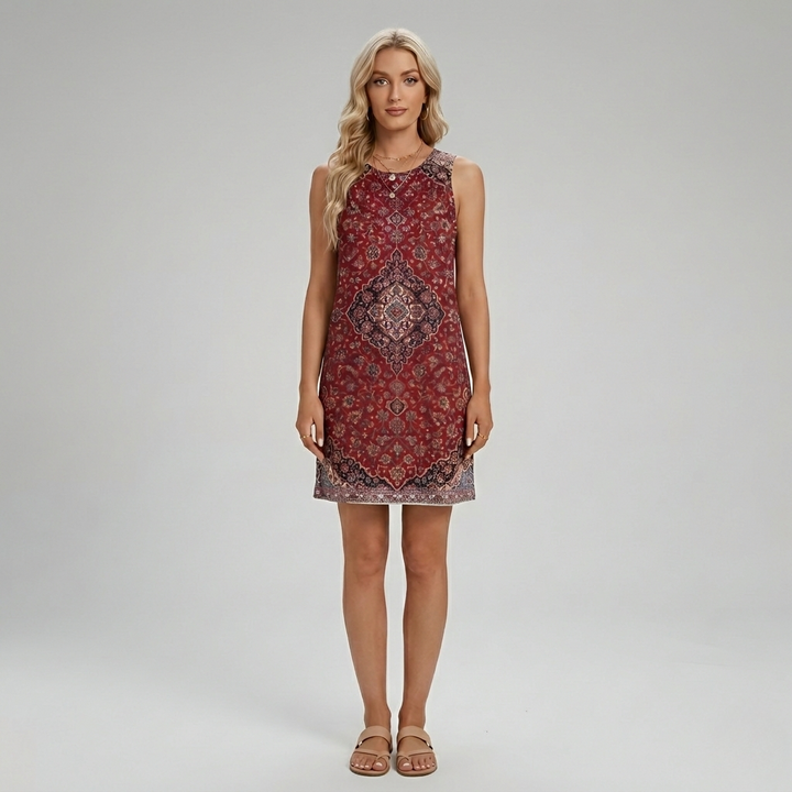 Sleeveless Ethnic Dress | Elegant Comfortable Summer Dresses 0