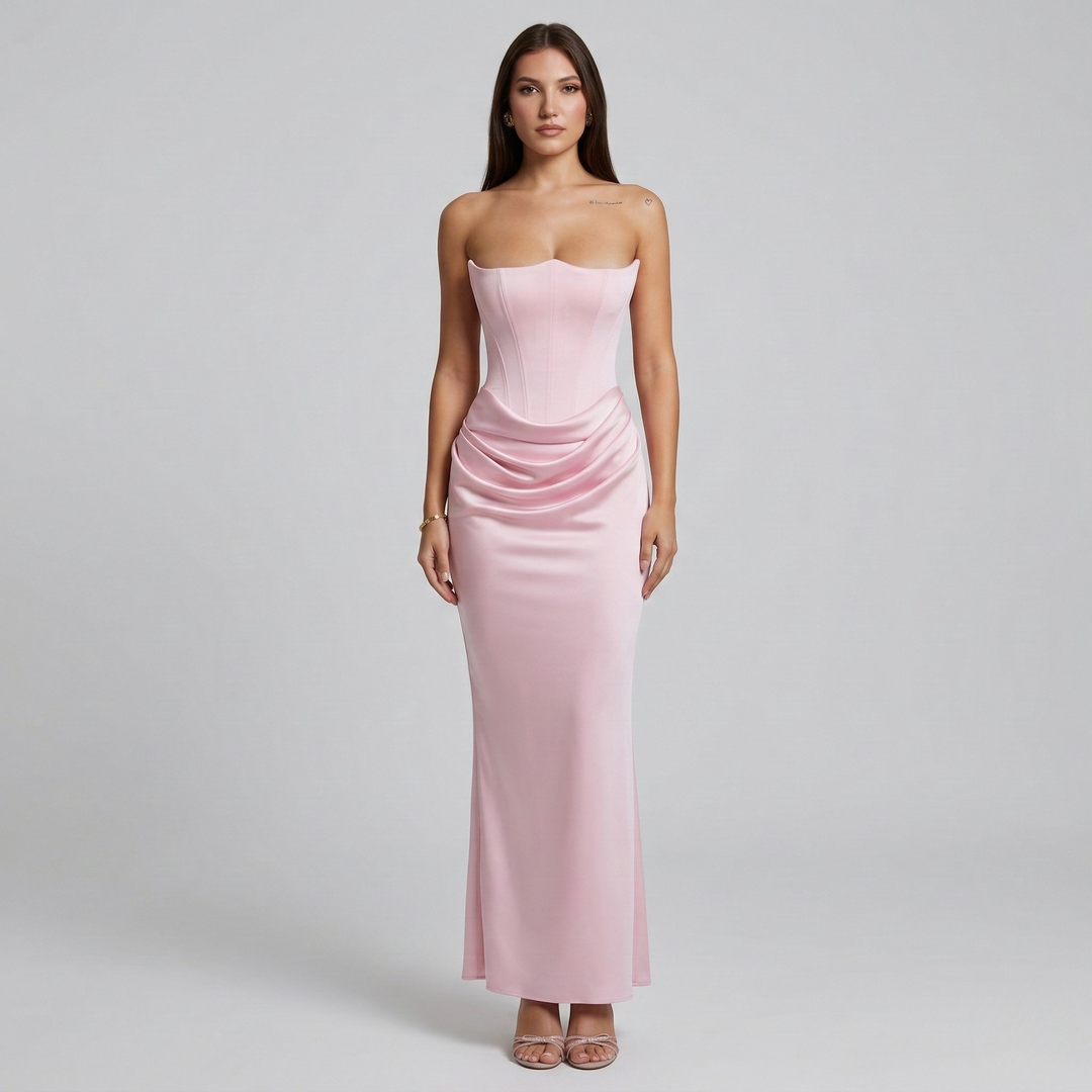 Strapless Evening Gown | Elegant Fitted Mermaid Formal Dress 3