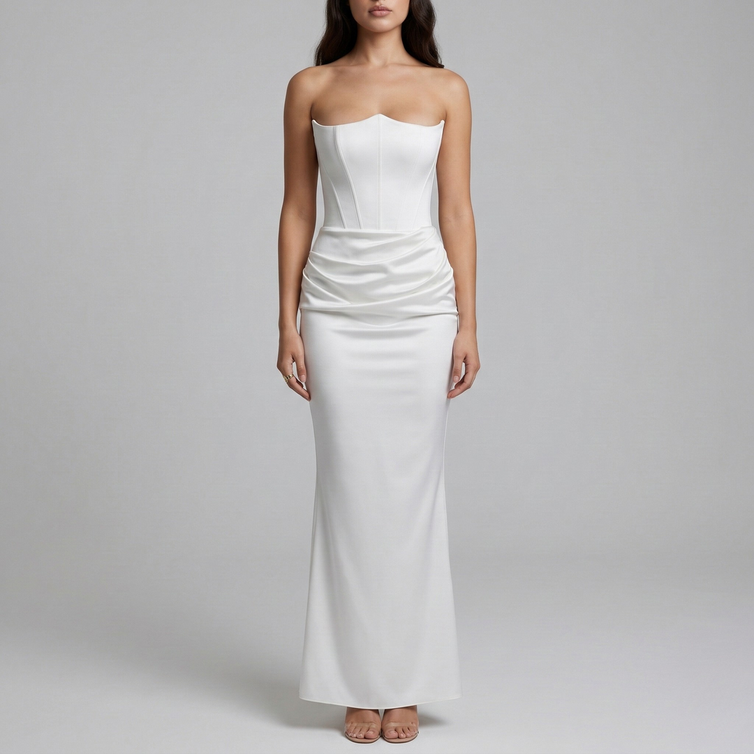 Strapless Evening Gown | Elegant Fitted Mermaid Formal Dress 5