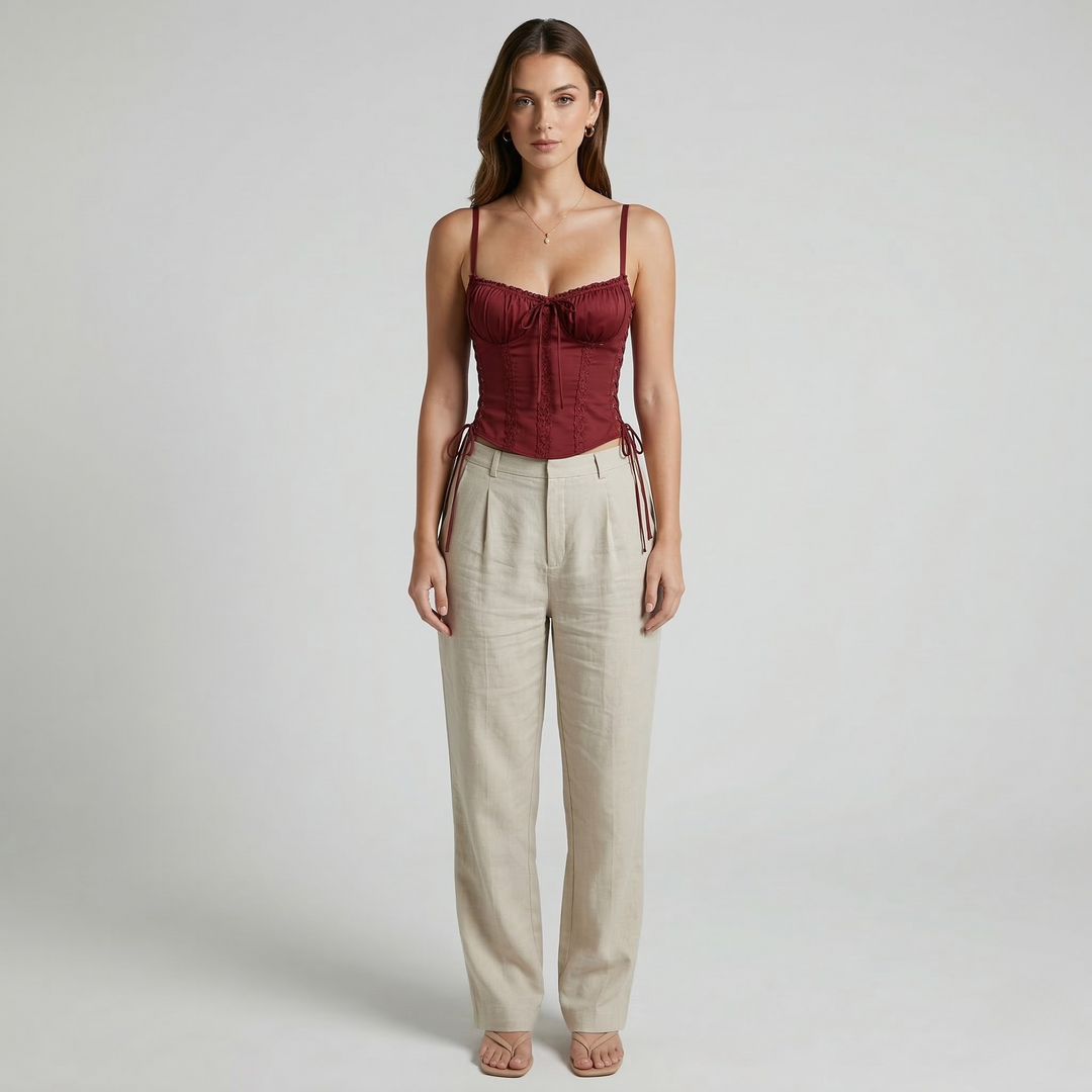 Women's Corset Top | Elegant Slim Fit Lace Blouse