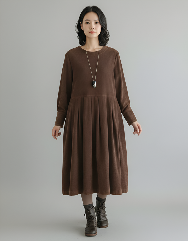 Womens Midi Dress | Comfortable Elegant Casual Cotton Dress 0