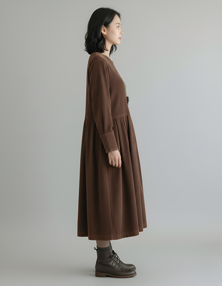 Womens Midi Dress | Comfortable Elegant Casual Cotton Dress 1
