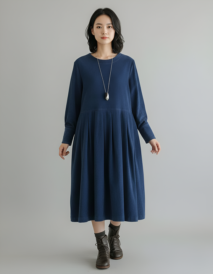 Womens Midi Dress | Comfortable Elegant Casual Cotton Dress 3